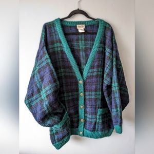 Vintage Plaid Cardigan